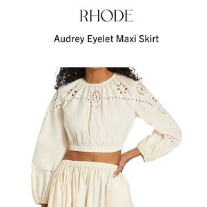 RHODE Eyelet Audrey Top